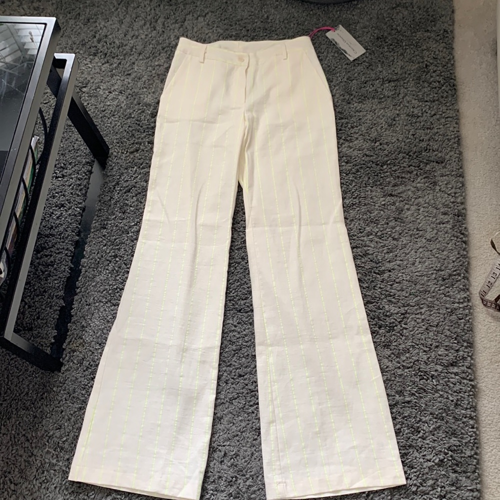 New pinstripe trousers